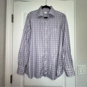 Ermenegildo Zegna Plaid Print Button Front Long Dress Shirt